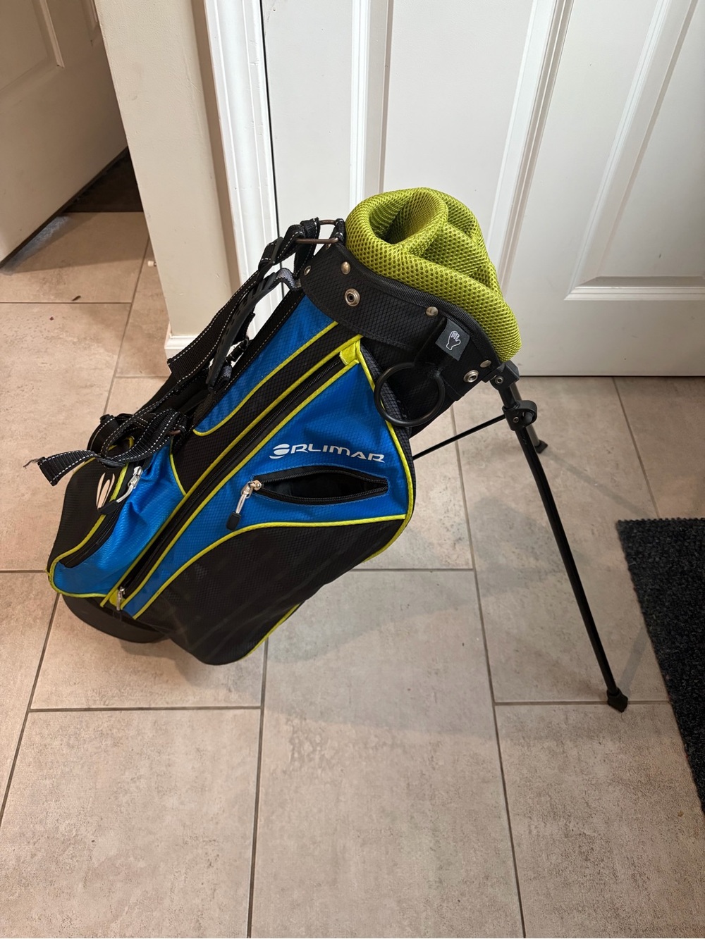 Youth Stand Golf Bag - Blue & Lime